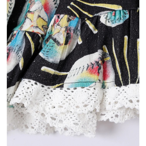 Fashion Brand Company FBC Baseballs Linen Petticoat Mini Skirt - Picture 5 of 9